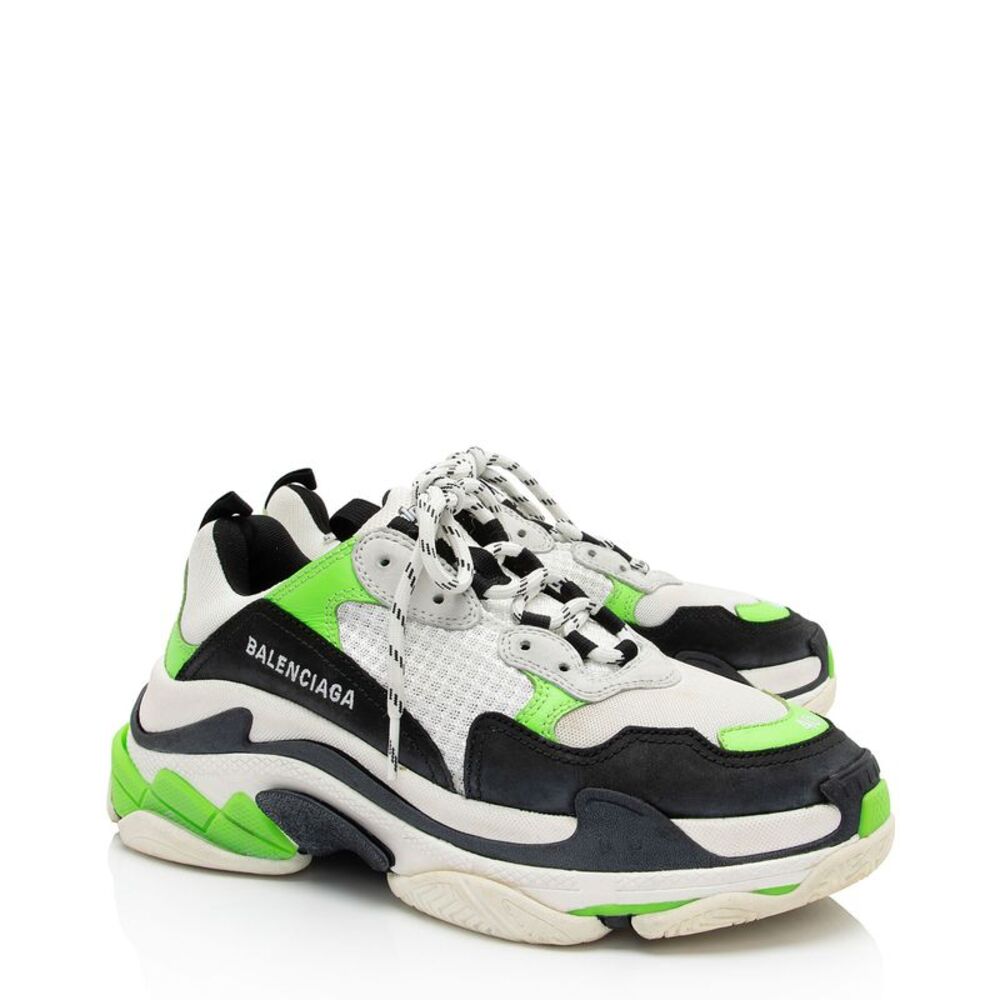 Balenciaga Calfskin Mesh Triple S Sneakers - Size 10 / 40 - Picture 2 of 8